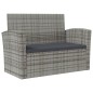 vidaXL Set de muebles de jardín 16 pzas y cojines ratán sintético gris vidaXL Set de muebles de jardín 16 pzas y cojines ratán sintético gris