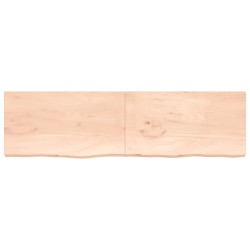 vidaXL Estante de pared madera maciza roble sin tratar 220x60x(2-4) cm