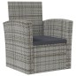 vidaXL Set de muebles de jardín 16 pzas y cojines ratán sintético gris vidaXL Set de muebles de jardín 16 pzas y cojines ratán sintético gris