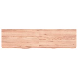 vidaXL Estante pared madera roble tratada marrón claro 120x30x(2-6) cm