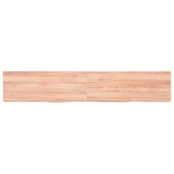 vidaXL Estante pared madera roble tratada marrón claro 160x30x(2-6) cm