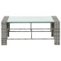 vidaXL Set de muebles de jardín 16 pzas y cojines ratán sintético gris vidaXL Set de muebles de jardín 16 pzas y cojines ratán sintético gris