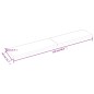vidaXL Estante pared madera roble tratada marrón claro 220x40x(2-6) cm vidaXL Estante pared madera roble tratada marrón claro 220x40x(2-6) cm
