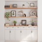 vidaXL Estante pared madera roble tratada marrón claro 180x30x(2-4) cm vidaXL Estante pared madera roble tratada marrón claro 180x30x(2-4) cm