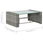 vidaXL Set de muebles de jardín 16 pzas y cojines ratán sintético gris vidaXL Set de muebles de jardín 16 pzas y cojines ratán sintético gris