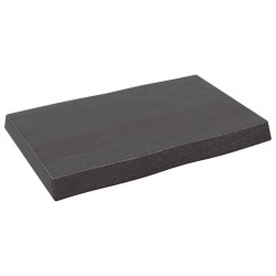 vidaXL Tablero mesa madera tratada borde vivo marrón 60x40x(2-6) cm