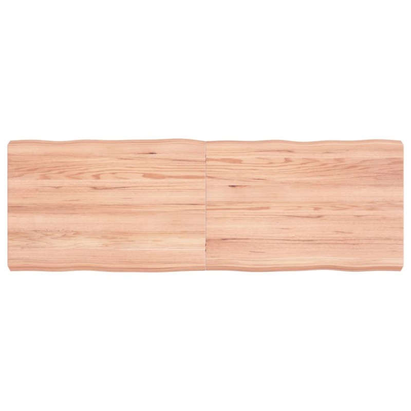vidaXL Tablero mesa madera tratada borde natural marrón 120x40x(2-6)cm vidaXL Tablero mesa madera tratada borde natural marrón 120x40x(2-6)cm