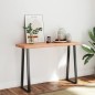 vidaXL Tablero mesa madera tratada borde natural marrón 120x40x(2-6)cm vidaXL Tablero mesa madera tratada borde natural marrón 120x40x(2-6)cm