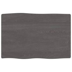 vidaXL Tablero mesa madera tratada roble borde vivo marrón 60x40x2 cm