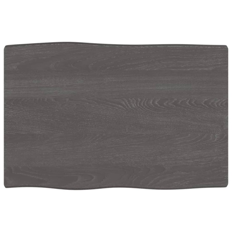 vidaXL Tablero mesa madera tratada roble borde vivo marrón 60x40x2 cm vidaXL Tablero mesa madera tratada roble borde vivo marrón 60x40x2 cm