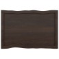 vidaXL Tablero mesa madera tratada borde vivo marrón 80x50x(2-6) cm vidaXL Tablero mesa madera tratada borde vivo marrón 80x50x(2-6) cm