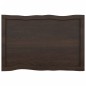 vidaXL Tablero mesa madera tratada borde vivo marrón 80x50x(2-6) cm vidaXL Tablero mesa madera tratada borde vivo marrón 80x50x(2-6) cm