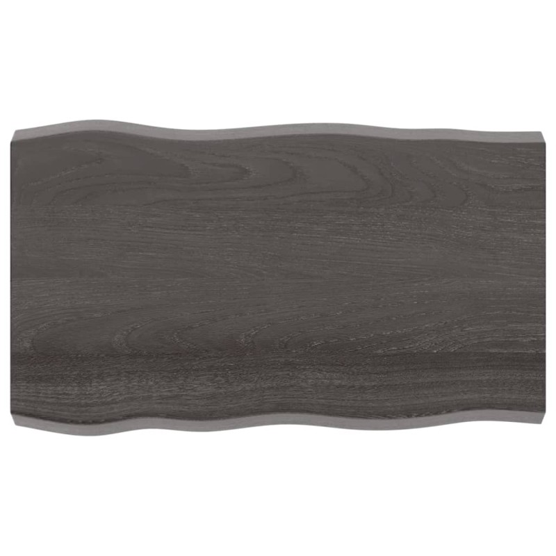 vidaXL Tablero mesa madera tratada borde vivo marrón 100x60x(2-6) cm vidaXL Tablero mesa madera tratada borde vivo marrón 100x60x(2-6) cm