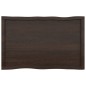 vidaXL Tablero mesa madera tratada borde vivo marrón 100x60x(2-6) cm vidaXL Tablero mesa madera tratada borde vivo marrón 100x60x(2-6) cm