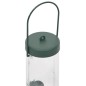 vidaXL Comederos para pájaros 3 uds verde oscuro 17x17x32 cm vidaXL Comederos para pájaros 3 uds verde oscuro 17x17x32 cm
