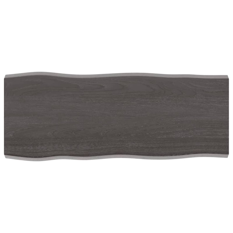 vidaXL Tablero mesa madera tratada borde vivo marrón 100x40x(2-4) cm vidaXL Tablero mesa madera tratada borde vivo marrón 100x40x(2-4) cm