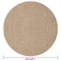 vidaXL Alfombra con aspecto de yute interior y exterior 160 cm vidaXL Alfombra con aspecto de yute interior y exterior 160 cm