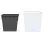 vidaXL Macetero con interior extraíble PP ratán blanco 37/64 L vidaXL Macetero con interior extraíble PP ratán blanco 37/64 L