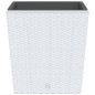vidaXL Macetero con interior extraíble PP ratán blanco 37/64 L vidaXL Macetero con interior extraíble PP ratán blanco 37/64 L