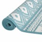 vidaXL Alfombra de exterior verde agua y gris reversible 80x250 cm vidaXL Alfombra de exterior verde agua y gris reversible 80x250 cm