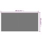 vidaXL Alfombra de exterior gris y blanca 100x200 cm diseño reversible