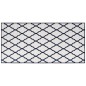 vidaXL Alfombra de exterior azul marino y blanca reversible 100x200 cm