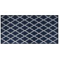 vidaXL Alfombra de exterior azul marino y blanca reversible 100x200 cm