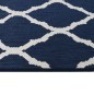 vidaXL Alfombra de exterior azul marino y blanca reversible 100x200 cm