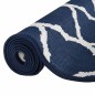 vidaXL Alfombra de exterior azul marino y blanca reversible 100x200 cm
