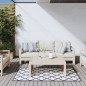 vidaXL Alfombra de exterior azul marino y blanca reversible 80x150 cm vidaXL Alfombra de exterior azul marino y blanca reversible 80x150 cm