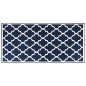 vidaXL Alfombra de exterior azul marino y blanca reversible 80x150 cm vidaXL Alfombra de exterior azul marino y blanca reversible 80x150 cm