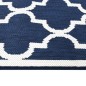 vidaXL Alfombra de exterior azul marino y blanca reversible 80x150 cm vidaXL Alfombra de exterior azul marino y blanca reversible 80x150 cm
