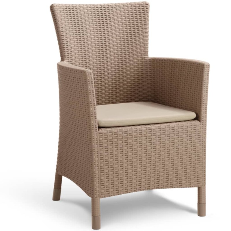 Keter Silla de comedor de jardín Iowa capuchino 215519 Keter Silla de comedor de jardín Iowa capuchino 215519