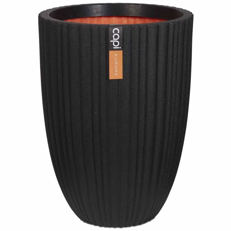 Capi Jarrón Urban Tube elegante bajo 46x58 cm negro PKBLT783 Capi Jarrón Urban Tube elegante bajo 46x58 cm negro PKBLT783