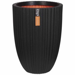 Capi Jarrón Urban Tube elegante bajo 46x58 cm negro PKBLT783