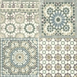 DUTCH WALLCOVERINGS Papel pintado azulejos árabes marrón