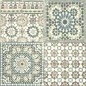 DUTCH WALLCOVERINGS Papel pintado azulejos árabes marrón