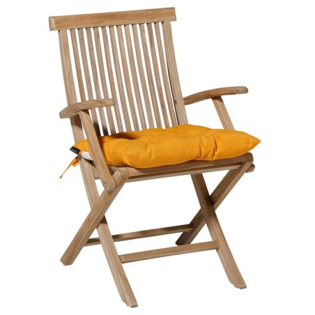 Madison Cojín para asiento Panama dorado brillo 46x46 cm
