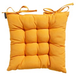 Madison Cojín para asiento Panama dorado brillo 46x46 cm