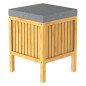 EISL Cesto lavandería 2-en-1 asiento amortiguador bambú 39x39x52,5 cm EISL Cesto lavandería 2-en-1 asiento amortiguador bambú 39x39x52,5 cm