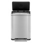 EKO Cubo de basura con pedal X-Cube 30 L plateado mate EKO Cubo de basura con pedal X-Cube 30 L plateado mate