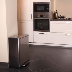 EKO Cubo de pedal E-Cube 50 L plateado mate