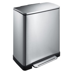 EKO Cubo de pedal E-Cube 50 L plateado mate