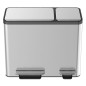 EKO Cubo de pedal EcoCasa 3x15 L plateado mate EKO Cubo de pedal EcoCasa 3x15 L plateado mate