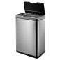 EKO Cubo de basura con sensor Mirage 45 L plateado mate EKO Cubo de basura con sensor Mirage 45 L plateado mate