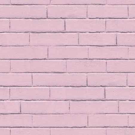 Noordwand Papel de pared Good Vibes Brick Wall rosa