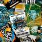 Noordwand Papel de pared Good Vibes Club Posters verde y naranja