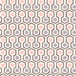 Noordwand Papel de pared Good Vibes Hexagon Pattern rosa y morado