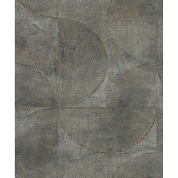 Noordwand Papel Vintage Deluxe Graphic Circle Look verde metalizado