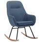 vidaXL Silla mecedora de tela azul vidaXL Silla mecedora de tela azul